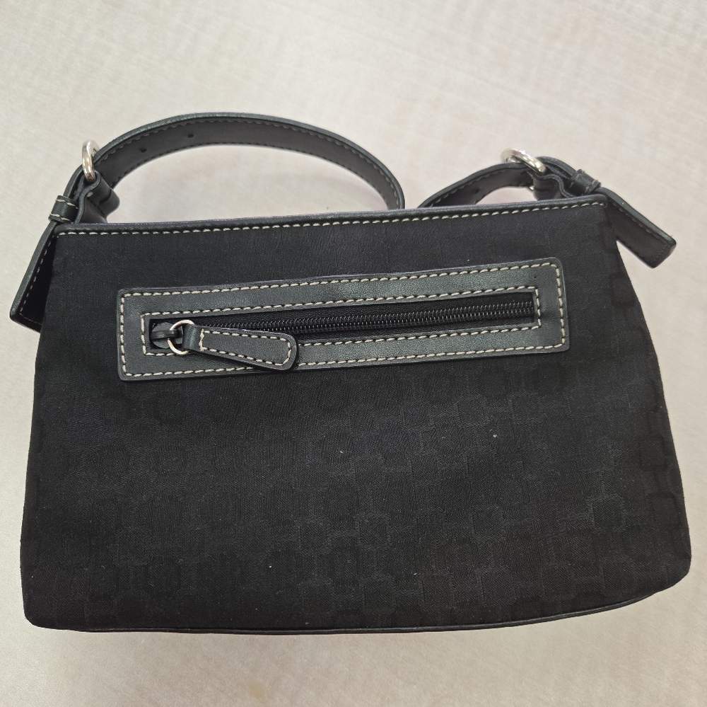 Nine West Black Clutch with Decorative Zipper